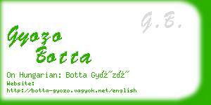 gyozo botta business card